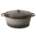 thumbnail image 1 of BergHOFF Neo Cast Iron 8qt. Oval Dutch Oven 13" with Lid, Oyster, 1 of 9