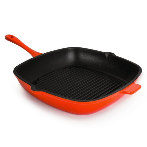 BergHOFF Neo Cast Iron Square Grill Pan 11", Orange