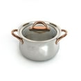 thumbnail image 1 of BergHOFF Ouro Gold 18/10 Stainless Steel 8" Stockpot with Glass Lid, 5qt., 1 of 6