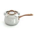 thumbnail image 1 of BergHOFF Ouro Gold 18/10 Stainless Steel 6.25" Saucepan with SS Lid, 2.5qt., 1 of 6