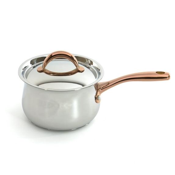 BergHOFF Ouro Gold 18/10 Stainless Steel 6.25" Saucepan with SS Lid, 2.5qt.