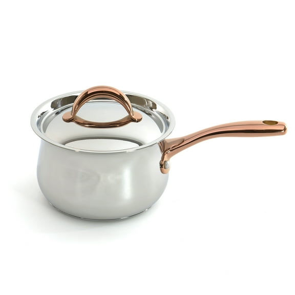 BergHOFF Ouro Gold 18/10 Stainless Steel 6.25" Saucepan with SS Lid, 2.5qt.