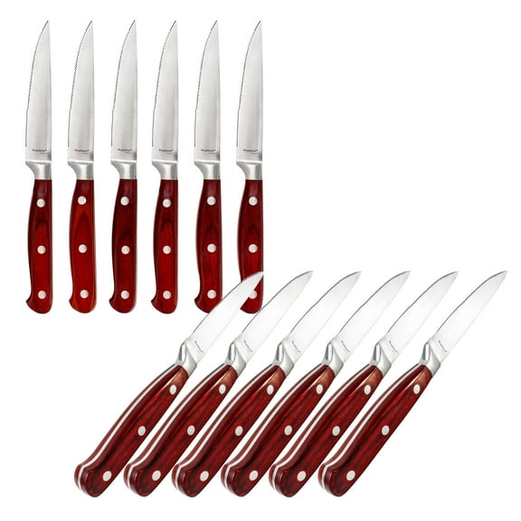 BergHOFF Pakka Wood 12pc Stainless Steel Steak Knife Set 4.75"