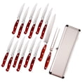 thumbnail image 1 of BergHOFF Pakka Wood 15pc Stainless Steel Steak & Carving Knife Set, 1 of 8