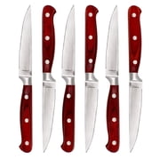 BergHOFF Pakka Wood 6pc Stainless Steel Steak Knife Set 4.75"