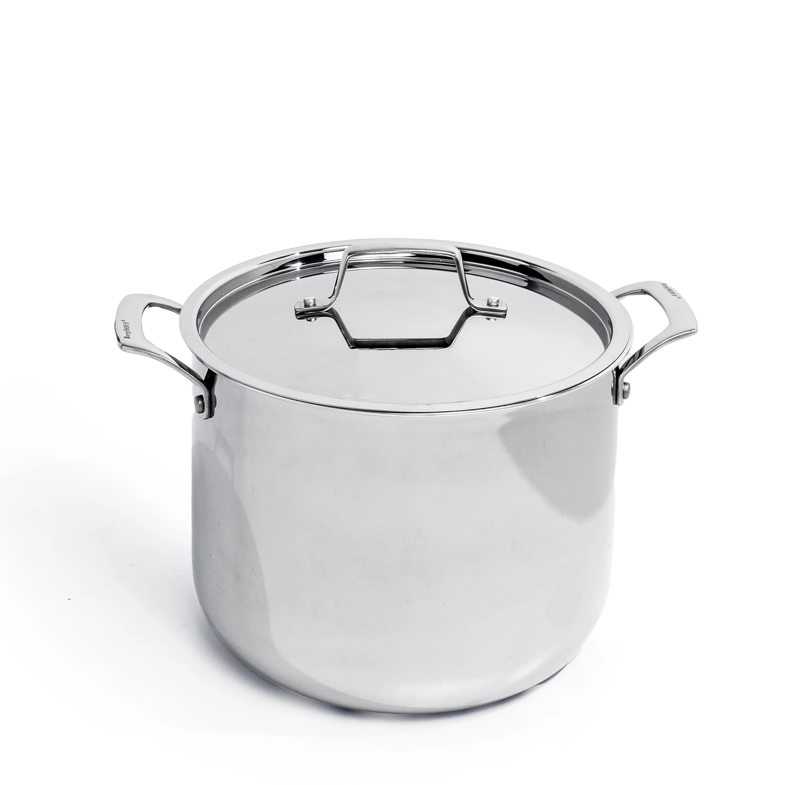 Professional 9.5" Stainless Steel Stockpot with Basket Insert, 8qt
