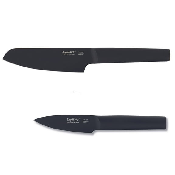 BergHOFF Ron 2pc Vegetable and Paring Knife Set, Black