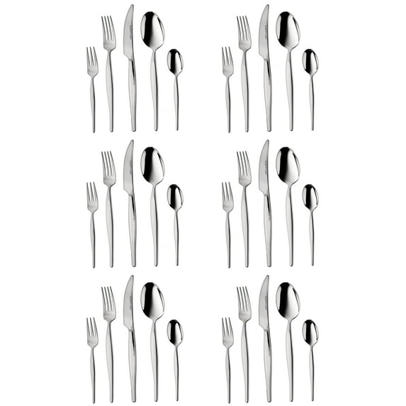 BergHOFF Essentials 30Pc 18/10 Stainless Steel Flatware Set, Finesse