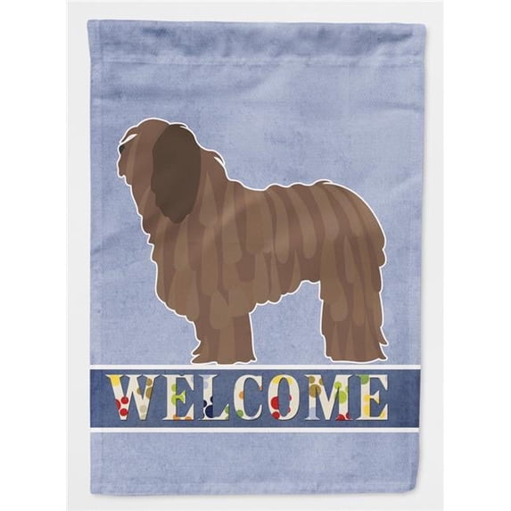 Bergamasco Shepherd Welcome Flag Canvas House Size