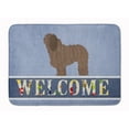 thumbnail image 1 of Bergamasco Shepherd Welcome Machine Washable Memory Foam Mat Blue, 1 of 4