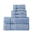thumbnail image 1 of Bergamo 6 Piece Spun loft Towel Set with Twill Weaving The Urban Port, Blue, 1 of 2
