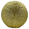 thumbnail image 1 of Bergamo Art 11" Tall Decorative Handmade Aluminum Round Flower Vase in Gold, 1 of 5