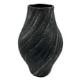 thumbnail image 1 of Bergamo Art 12 Inch Tall Modern Black Ceramic Vase in Black, 1 of 4