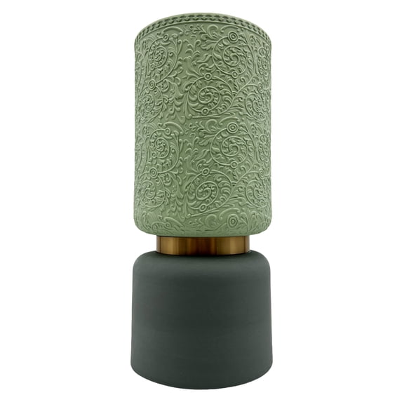 Bergamo Art 12 Inch Tall Modern Ceramic Flower Vase in Green
