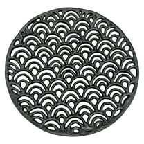 Bergamo Art 12 inch Decorative Handmade Aluminum Round Platter Bowl in Black