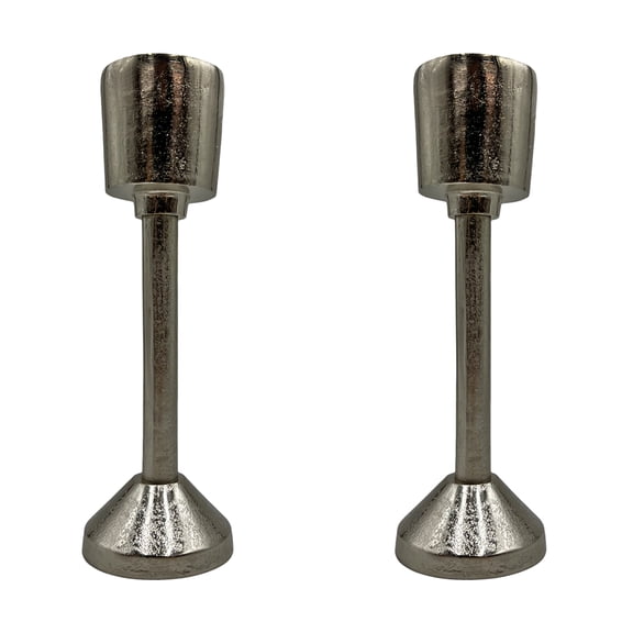 Bergamo Art 14" Decorative Handmade Aluminum Modern Candle holder Set of 2
