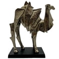 thumbnail image 1 of Bergamo Art 18 Inch Tall Handmade Aluminum Abstract Camel Sculpture in Bronze, 1 of 4