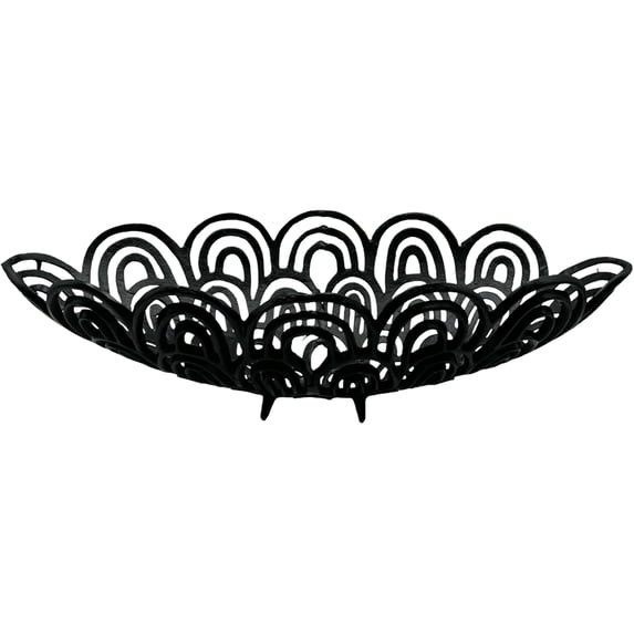Bergamo Art 25" Aluminum Long Decorative Metal Bowl in Black