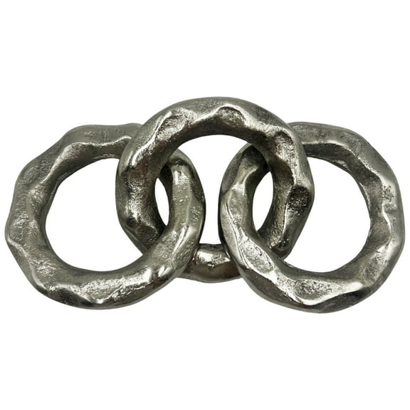 Bergamo Art 7 Inch Decorative Handmade Aluminum Modern Chain Sculpture in Nickel