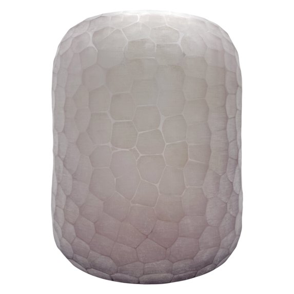 Bergamo Art 8" Decorative Handmade Patterned Glass Vase in Light Pink