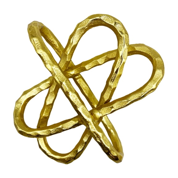 Bergamo Art 8 Inch Wide Decorative Handmade Aluminum Abstract Sculpture in Gold