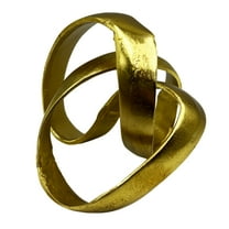 Bergamo Art 8 Inch Wide Decorative Handmade Aluminum Abstract Sculpture in Gold