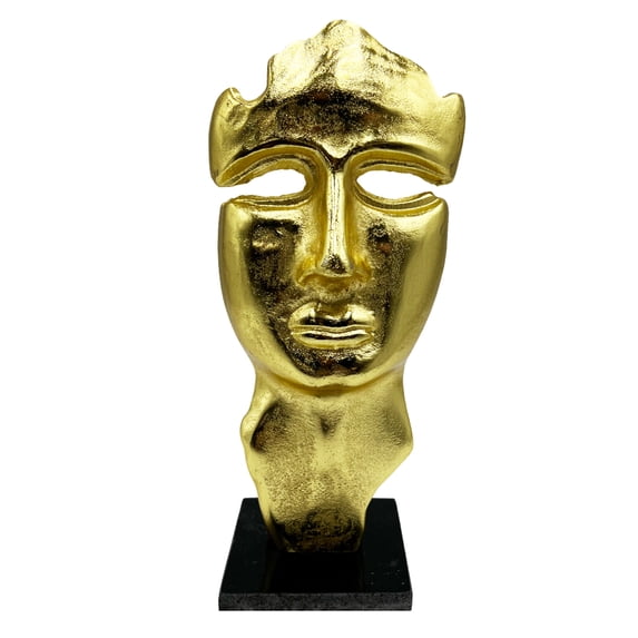 Bergamo Art Decorative Handmade Aluminum 12 inch Abstract Face Sculpture