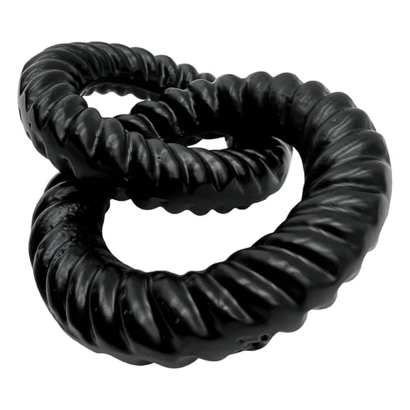 Bergamo Art Decorative Handmade Aluminum 6 inch Modern Chain Sculpture in Black