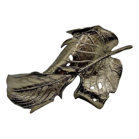 Bergamo Art Decorative Handmade Aluminum Abstract Leaf Sculpture in Bronze
