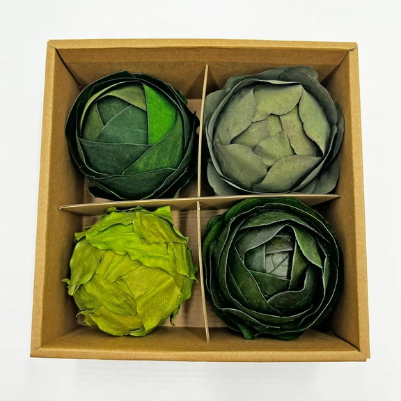 Bergamo Art Preserved Decorative Real Leaves Topiary Ball in Green