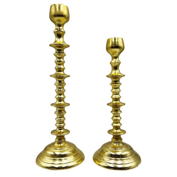 Bergamo Art Set of 2 Decorative Handmade Aluminum Artistic Candle holder