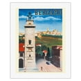 thumbnail image 1 of Bergamo Italy - Piazza Vecchia Clock Tower - Vintage Travel Poster c.1938 - Fine Art Rolled Canvas Print 20in x 26in, 1 of 4