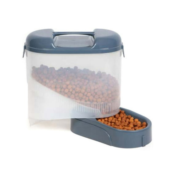 Bergan Pet Travel Feeder, Blue, 11.5" X 11.5" X 6.3"