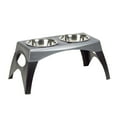 thumbnail image 1 of Coastal Pet Maslow Elevated Feeder - Raised Dog, Cat and Pet Food Bowls - Removable Stainless Steel Bowls - Grey/Black - X-Large (Single Pack), 1 of 8