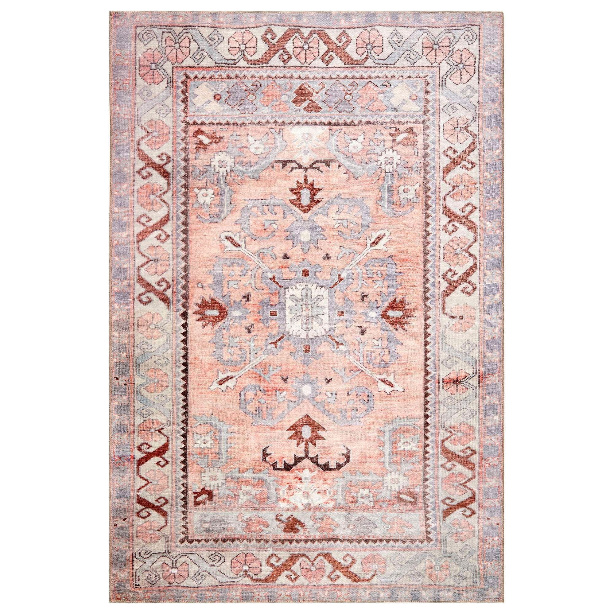 Bergen Boho Medallion Area Rug - Rust, 1'10