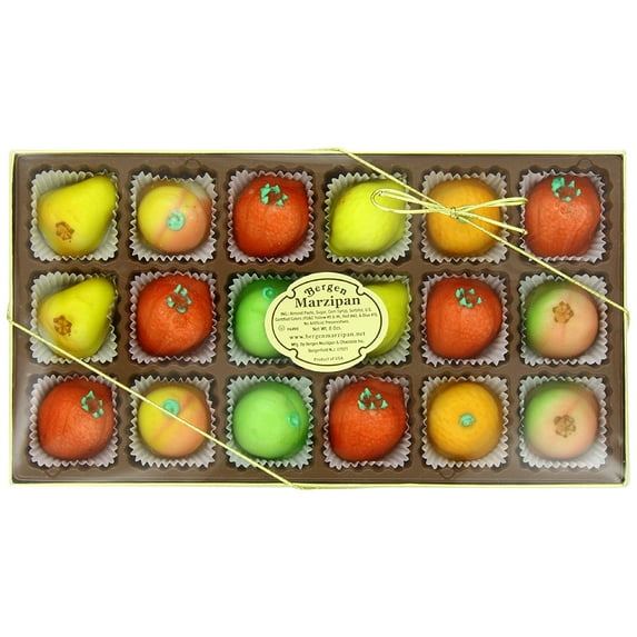 Bergen Marzipan Assorted Fruit, 8 Ounce