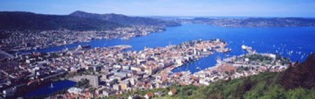 Bergen Norway Canvas Art - Panoramic Images (18 x 6)