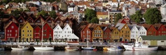 Bergen Norway Canvas Art - Panoramic Images (36 x 12)