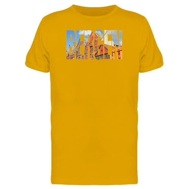Bergen Travel Lovers Quote T-Shirt Men -Image by Shutterstock, Male x-Large