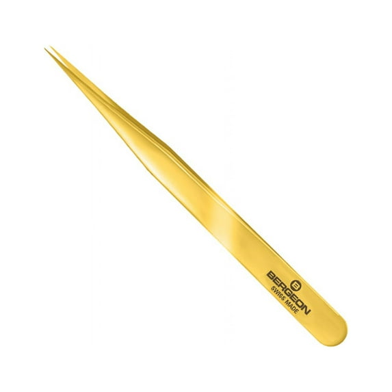 Bergeon 7029-1AM-GF gold flash brass tweezers