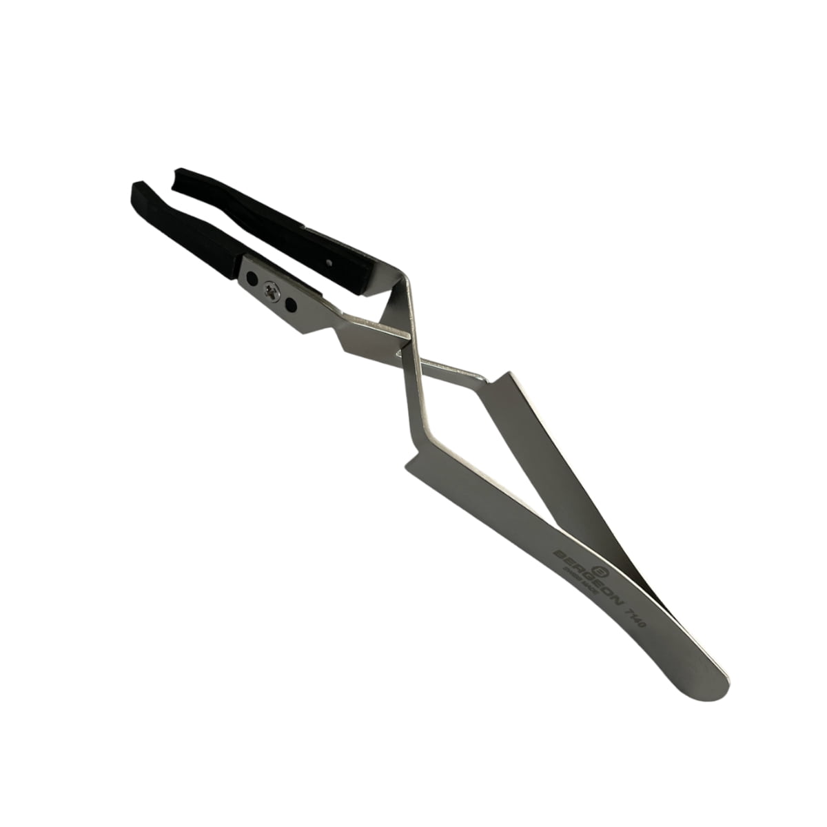 Bergeon 7140 tweezers with carbon fibre tips for dials and glasses 120mm