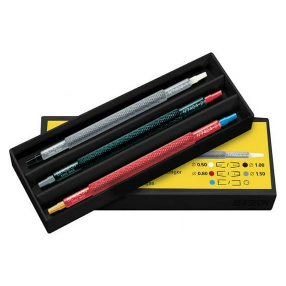 Bergeon 7404 assortment of 3 watch hands setting tool