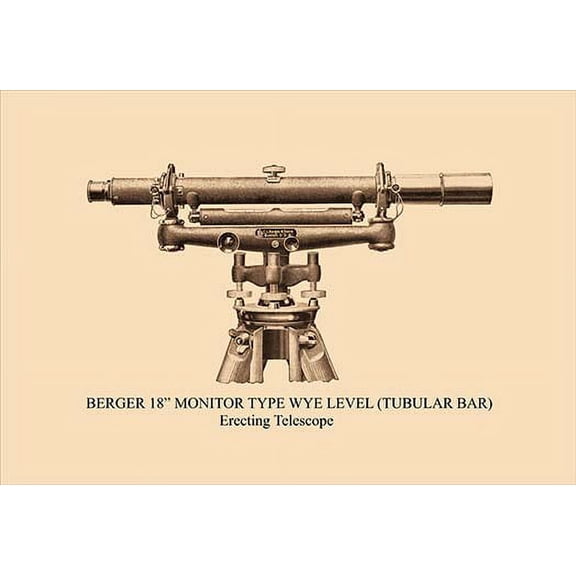 Berger 18" Monitor Type Wye Level (Tubular Bar) Fine art canvas print (20" x 30")