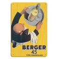 thumbnail image 1 of Berger 45 - Type Marseillais French Liquor - Vintage French Advertising Poster by Roland Ansieau c.1935 - 8 x 12 inch Vintage Wood Art Sign, 1 of 4