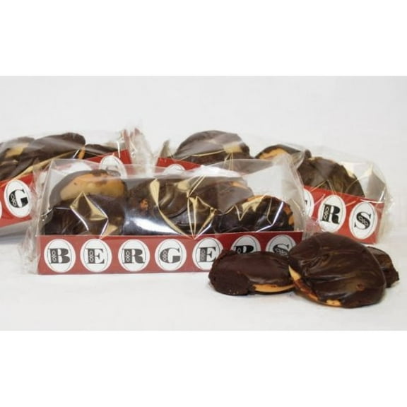 Berger Cookies - Original 15oz pack (Set of 4) - Baltimore delicious, hand-dipped, chocolate fudge cookies. Original homemade recipe.