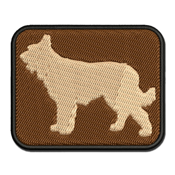 Berger Picard Dog Solid Applique Multi-Color Embroidered Iron-On Patch - 3.5 Inch Large