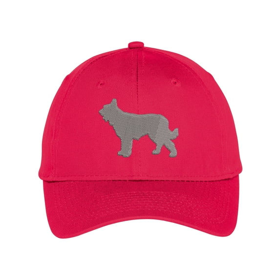 Berger Picard Dog Solid Low Profile Cotton Adjustable Baseball Cap Dad Hat for Men Women Embroidered Design - Hot Pink