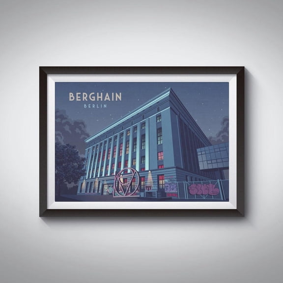 Berghain Nightclub Berlin Germany Panorama Bar Techno Music Art Unframed Paper Print