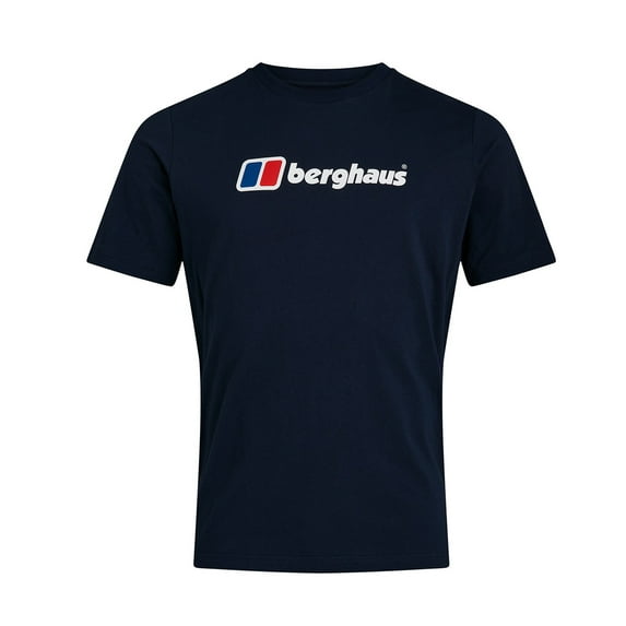 Berghaus Big Classic Logo Mens Short Sleeve Outdoor T-Shirt Tee Navy Blue - L