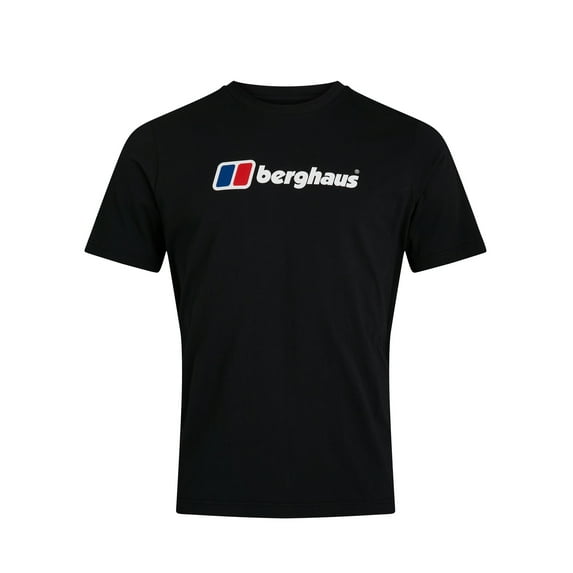 Berghaus Organic Big Classic Logo Mens Short Sleeve Outdoor T-Shirt Black - S